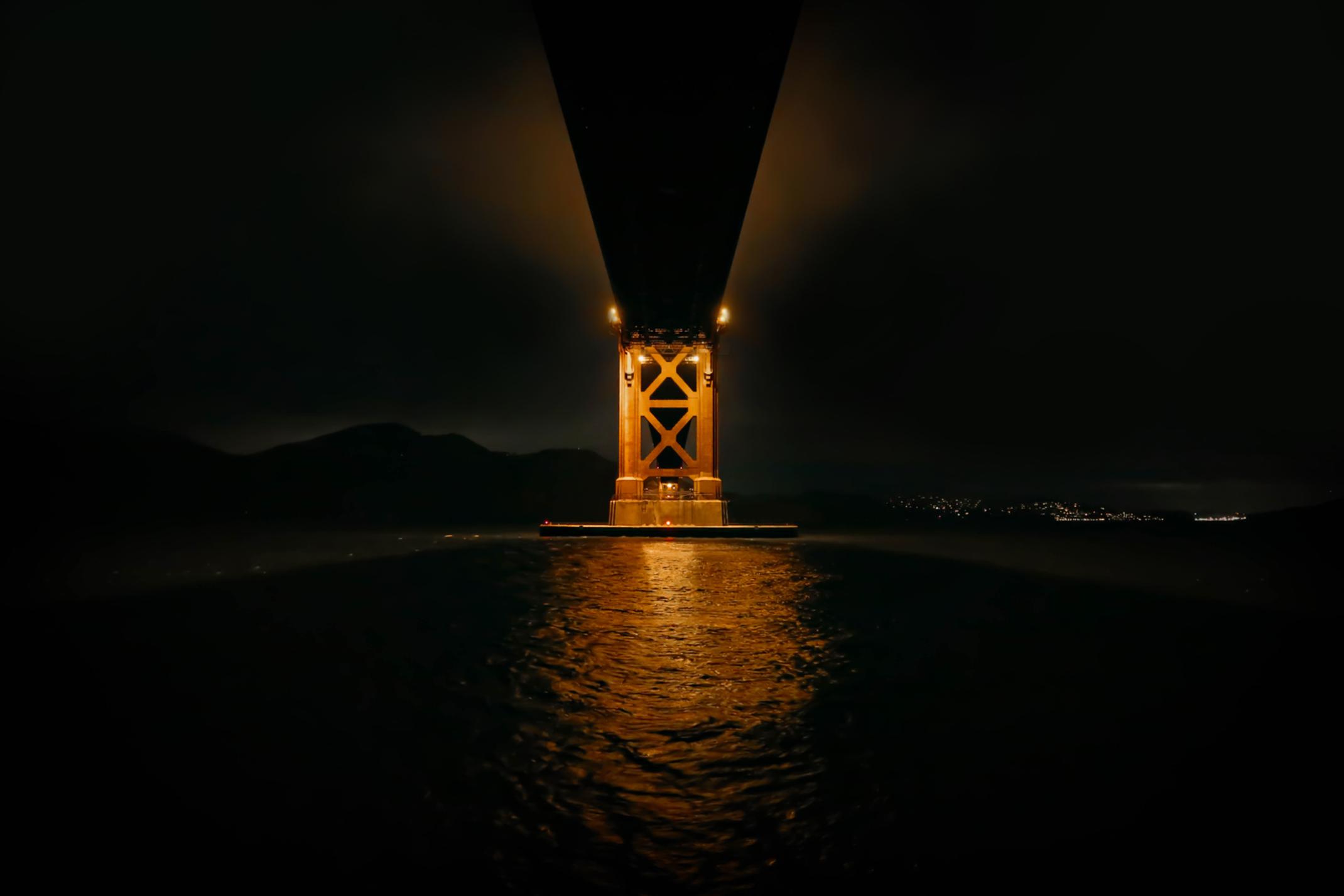golden gate bridge at night san francisco bay area
