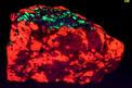 fluorescent CALCITE and DOLOMITE Crazy Calcite, phosphorescent WILLEMITE, FRANKLINITE - Franklin, Franklin Mining District, Sussex County, New Jersey, USA - for sale