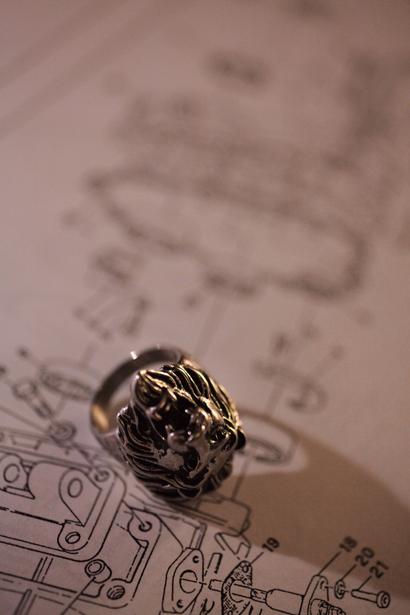 ring over schematics industrial design engineering lion theme