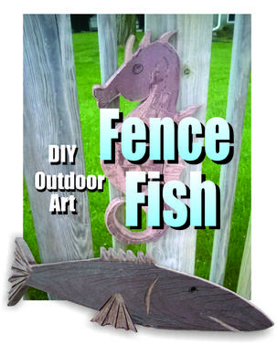 DIY Fence Fish made from recycled Trex. Easy to make Sea Horse or fish. www.DIYeasycrafts.com