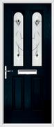 2 Panel 2 Arch Composite Door fusion art glass