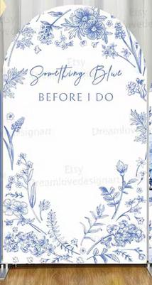 SOMETHING BLUE BEFORE I DO BACKDROP ARCH COVER