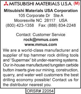 Mitsubishi Materials, Rock Drilling Tools