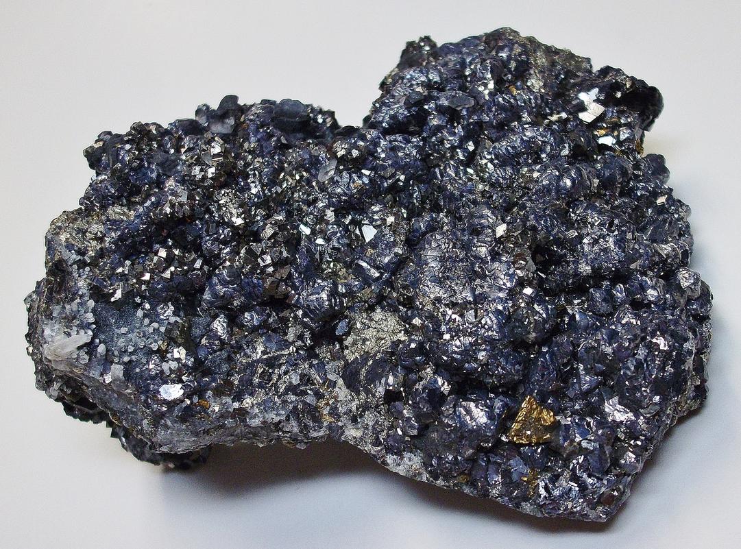 Boulangerite, Galena & Sphalerite crystals - Trepca complex, Kosovo