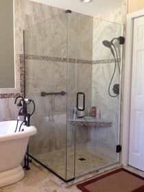 Frameless Glass 90 Degree Shower Spring Hill Brooksville FL