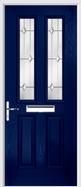 2 panel 2 square composite door regal opal glass