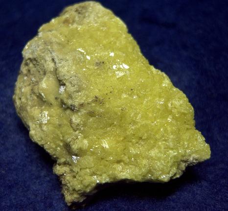 native SULFUR crystals, Sulphur Springs, Soufriere, Saint Lucia, ex Morris Museum