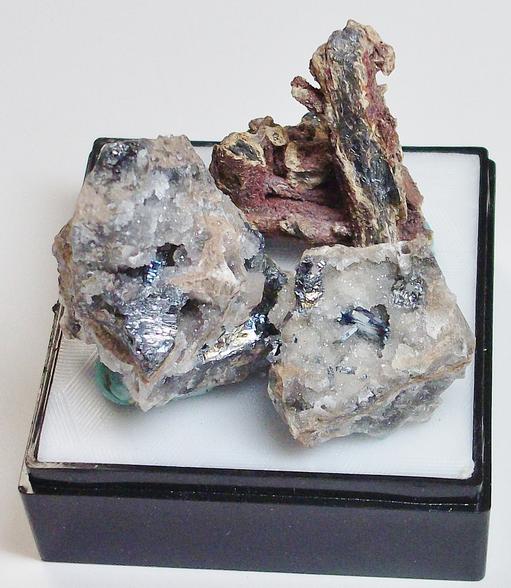 Stibnite & Stibiconite crystals Pereta Mine, Tuscany, Italy