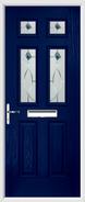 2 Panel 4 Square Composite Door fusion art glass