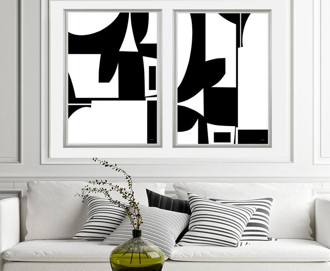 Black and White abstract art, #abstract art, #Dubois Art, #Blue art, #wall art