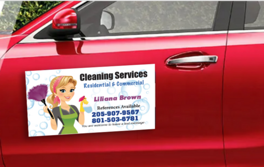 Cleaning Service Business Advertisement Car Magnet