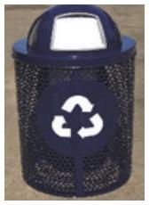 metal commercial trash can