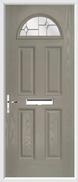 4 Panel 1 Arch Composite Door regal opal glass