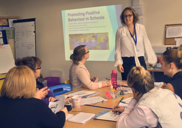 Image of staff after receiving Promoting Positive Behaviour training at Netherton CofE Primary School
