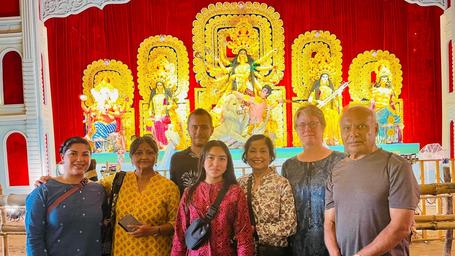 Gramer Banglar Durga Puja Parikrama Rural Village Festive Celebration
