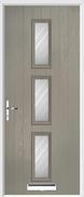 3 Square Composite Door stripes glass