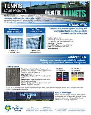 Tennis Court Products 2PG PDF