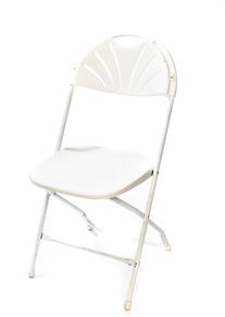 White folding chairs hahn rentals