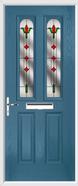 2 Panel 2 Arch Composite Door fleur-de-lys glass