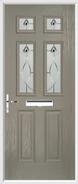 2 Panel 4 Square Composite Door fusion art glass