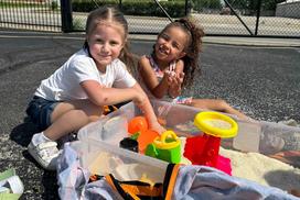make believe campfire with preschool kids