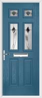 2 Panel 4 Square Composite Door monza glass