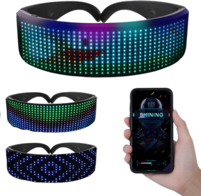 Shining Electronic Futuristic Eyewear Bluetooth LED