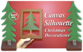 How to make Canvas Silhouette Christmas Decorations. www.DIYeasycrafts.com