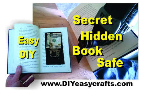 DIY Secret Hidden Book Safe. www.DIYeasycrafts.com