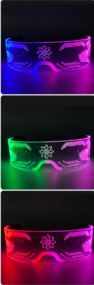ALIENGIFTS4U Alien Fashion Luminous Glasses Neon Party Decoration LED Sunglasses For Nightclub DJ Dance Music Festival Rave Decorative