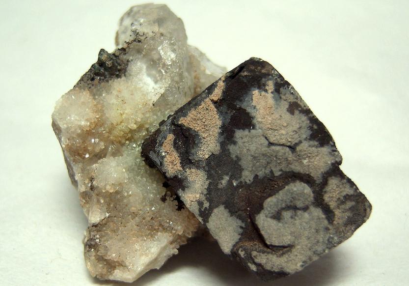 GALENA, QUARTZ, fluorescent FLUORITE, ANGLESITE - Blanchard Mine (Portalas-Blanchard Mine; Portales-Blanchard Mine; Hansonburg Lead mine; McCarthy Lead mine), Bingham, Hansonburg District, Socorro County, New Mexico, USA - ex Parker Minerals - for sale