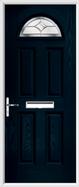 4 Panel 1 Arch Composite Door regal sapphire glass