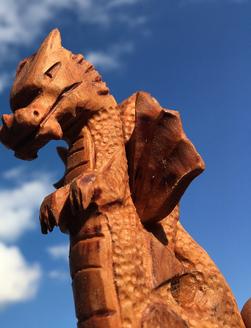 How to easily carve a wood dragon with a dremel tool. FREE step by step instructions. www.DIYeasycrafts.com