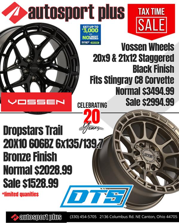 Shop C8 C7 custom rims near Warren, Ohio.