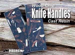 Wood Chip Cast Resin Knife Handles These one of a kind cast resin knife handles or scales are made from Hard Wood chips and resin. Easy DIY project for the knife maker.