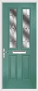 2 Panel 2 Square Composite Door fusion glass