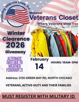 #Winter Clearance #Impacting Veterans Lives #Veterans #Midwest Veterans Closet