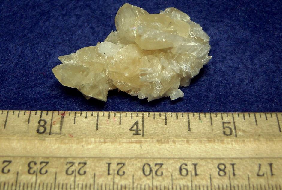 fluorescing CALCITE with CELESTINE - Clay Center, Ottawa County, Ohio, USA - ex Eric Meier, Broken Back Minerals