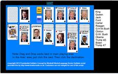 screen shot of Presidential Solitaire Game
