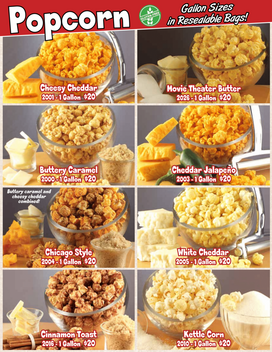 Poppin Popcorn simple to sell 2 page popcorn fundraising brochure