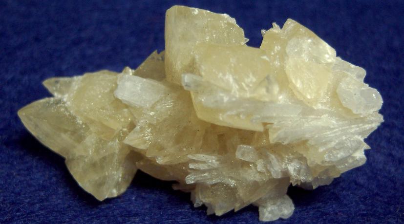 fluorescing CALCITE with CELESTINE - Clay Center, Ottawa County, Ohio, USA - ex Eric Meier, Broken Back Minerals - for sale