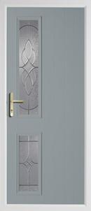 2 square rebate composite door in grey