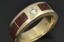 Dinosaur bone rings and wedding rings in sterling silver by Hileman Silver Jewelry.