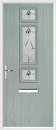 3 Square Strip Composite Door fusion art glass