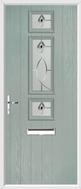 3 Square Strip Composite Door fusion art glass