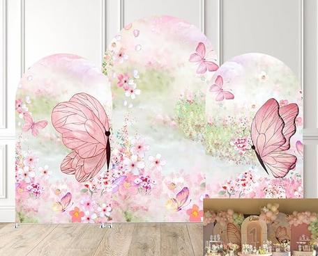 PINK BUTTERFLY ARCH COVER FOR RENT