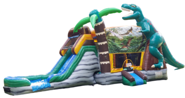 Dinosaur Dual Lane Combo Water Slide