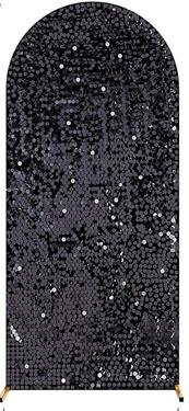 BLACK SEQUIN CHIARA BACKDROP COVER FOR RENT