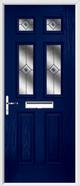 2 Panel 4 Square Composite Door fusion glass