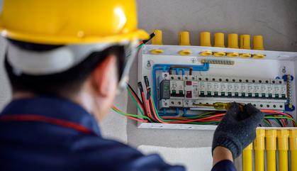 Electrical technician working